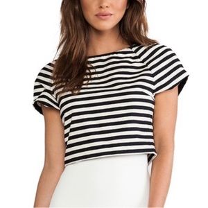 SOLD: Alice + Olivia Connelly Striped Crop Top NWT Size L